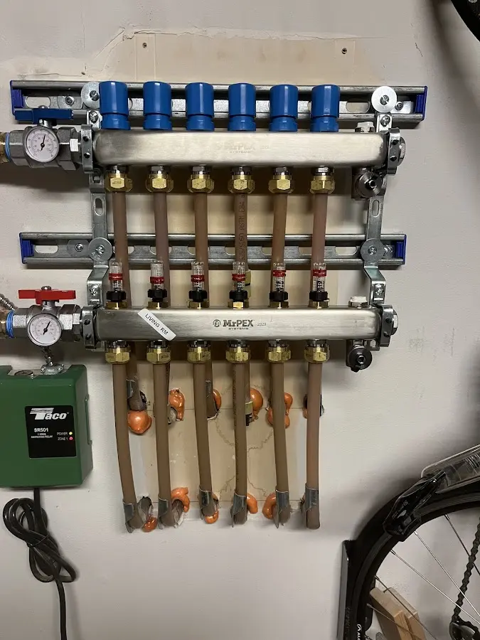 Plumber performing Gas Leak Detection at a residential property in Asheboro